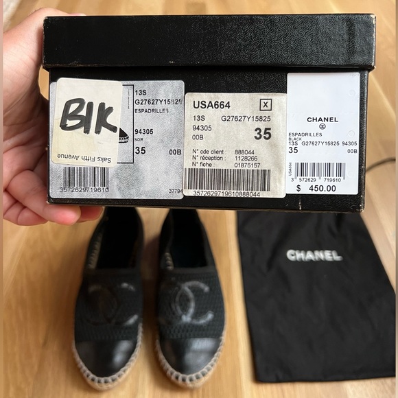 Chanel Black Mesh Espaddrilles 13S G27627Y15825 94305 00B - Picture 8 of 9